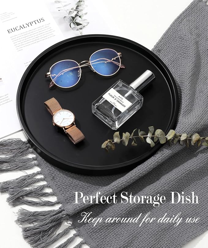 Shinowa Vanity Tray, Resin Bathroom Decorative Tray Catchall Organizer Jewelry - Image 4
