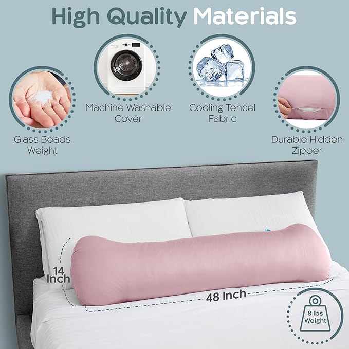 SleepCloud Weighted Body Pillow 8lbs - Image 7