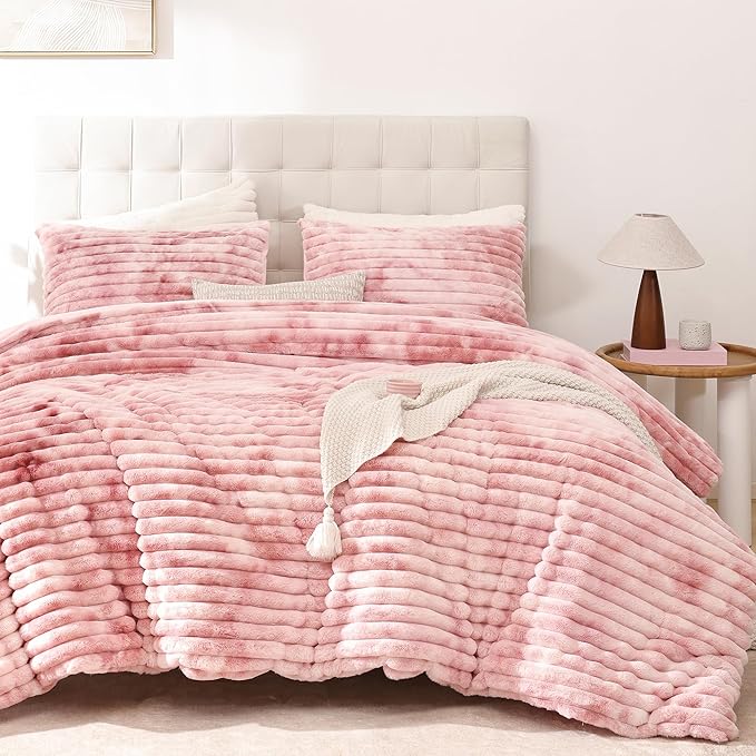 Smoofy Fluffy King Size Comforter Set 3 Pieces by SMOOFY