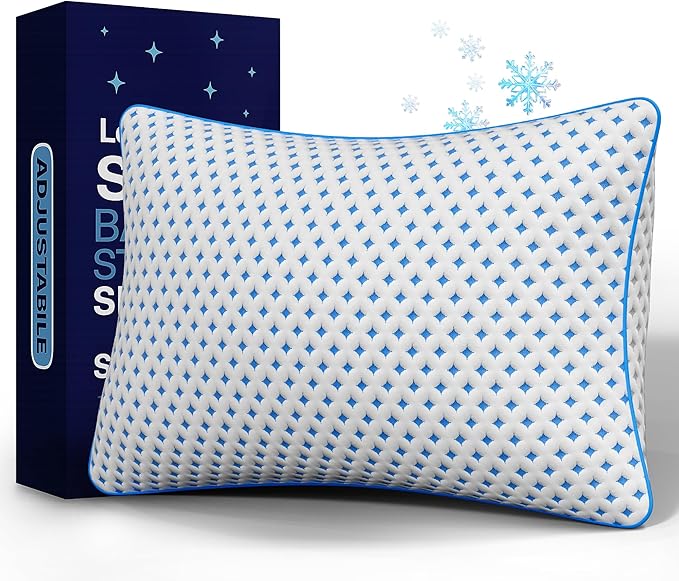 Memory Foam Pillow – Adjustable Loft Cooling Pillow Standard Size 1 Pack by Unknown