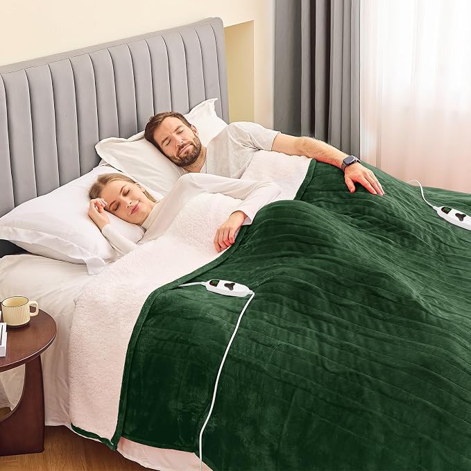 greenoak Heated Blanket Electric Queen Size 84"X90" Dual Control, Heating - Image 2