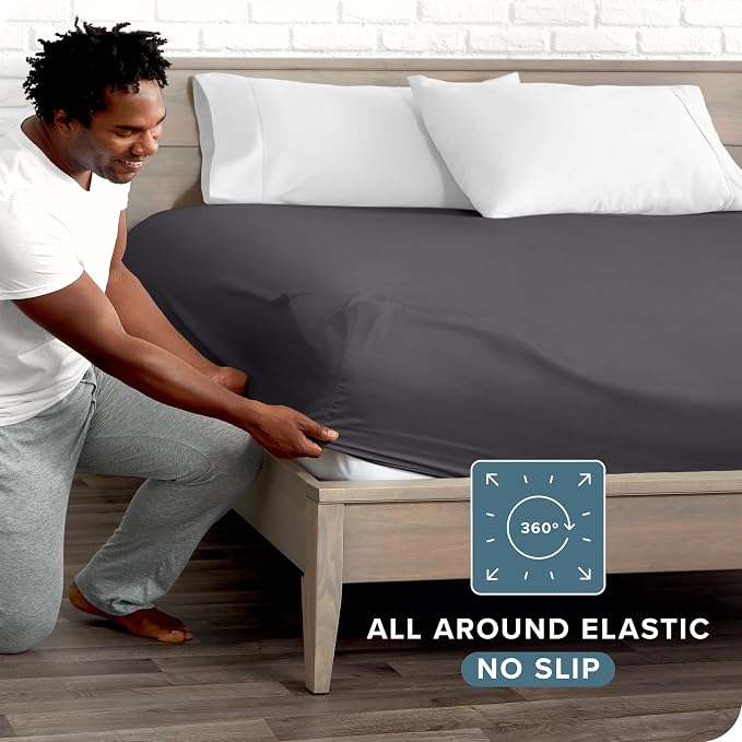 Bare Home Fitted Bottom Sheet Full XL Size - Image 3