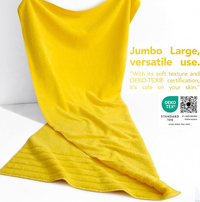 American Soft Linen 35x70 Jumbo Large Bath Towel, 600 GSM 100% Cotton Turkish - Image 3