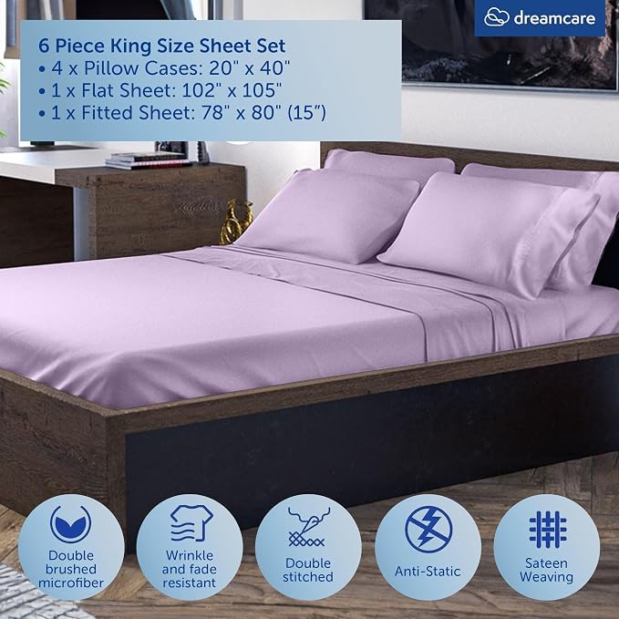 DREAMCARE King Size Sheets Set - Image 3