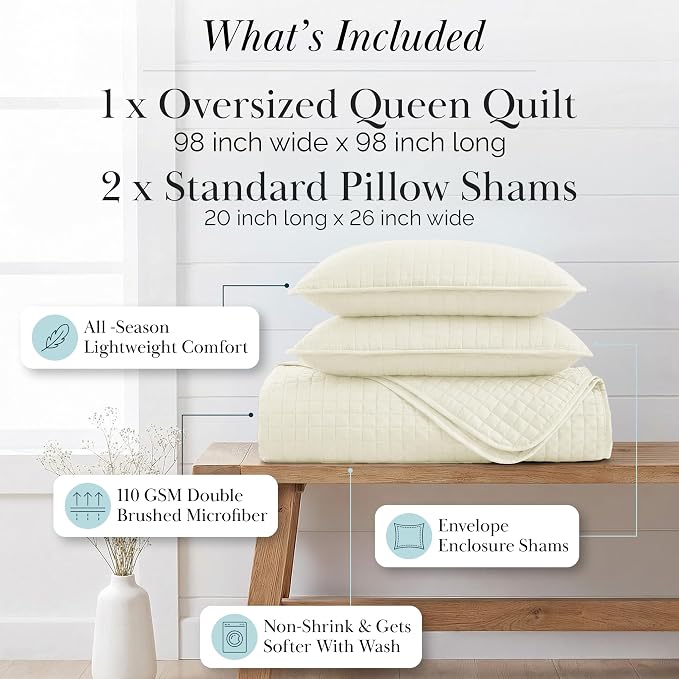 Southshore Fine Living, Inc. Full/Queen Size Quilt Bedding Set, Wrinkle-Free - Image 2