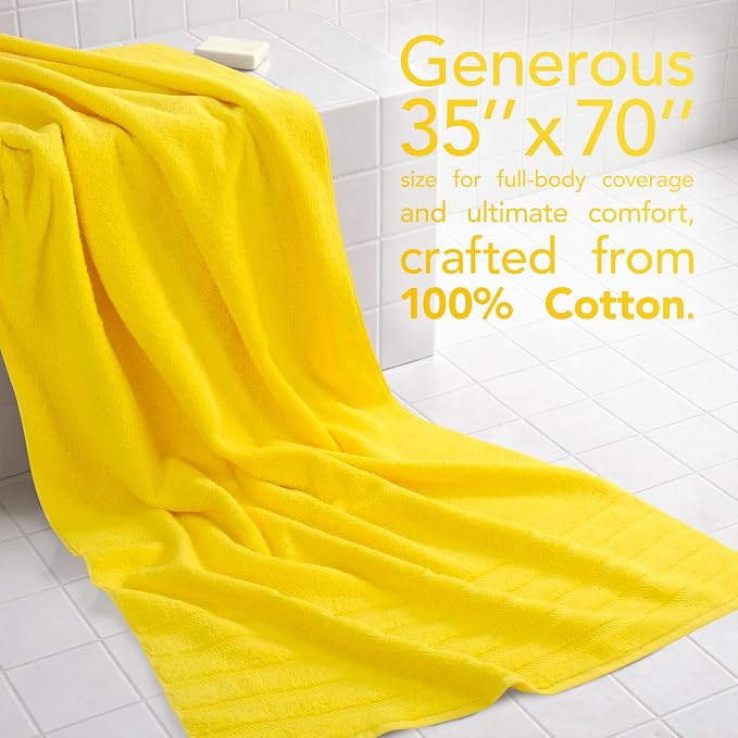 American Soft Linen 35x70 Jumbo Large Bath Towel, 600 GSM 100% Cotton Turkish - Image 2