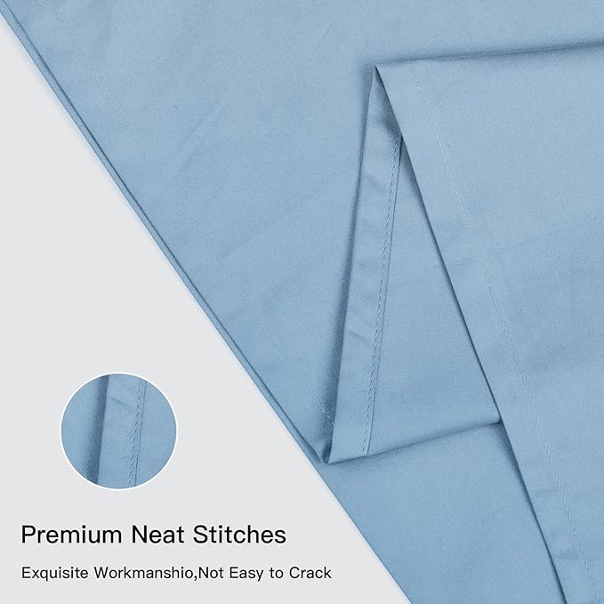 100% Cotton King Pillowcases Set of 2, Deep Dream 600 Thread Count Pillow Cases - Image 4