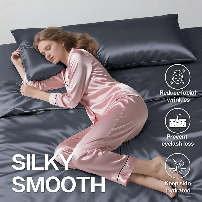 MR&HM Satin Body Pillow Cover, Soft and Breathable Body Pillow Case - Image 4