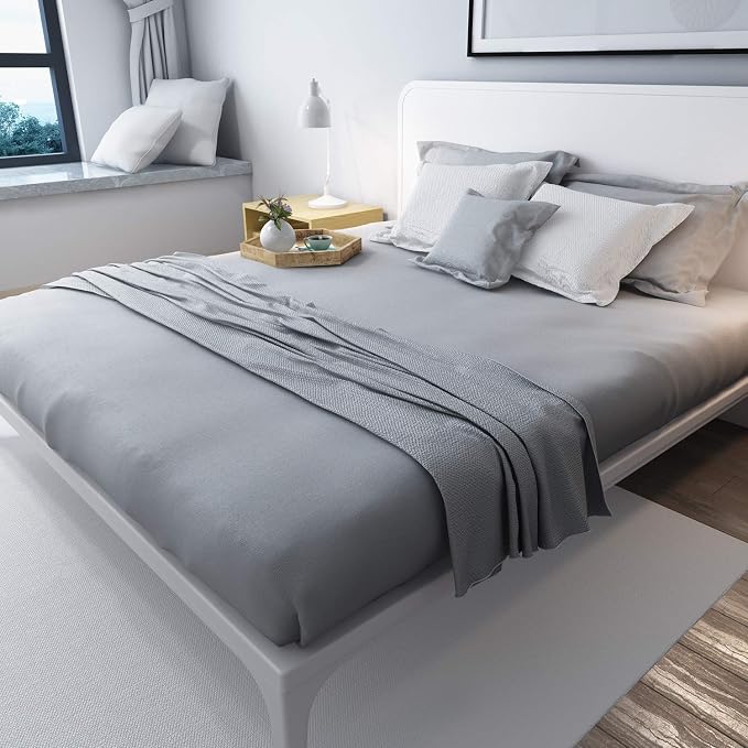 Lirex Flat Sheet, Twin Size Extra Soft Brushed Microfiber Flat White Sheets - Image 5