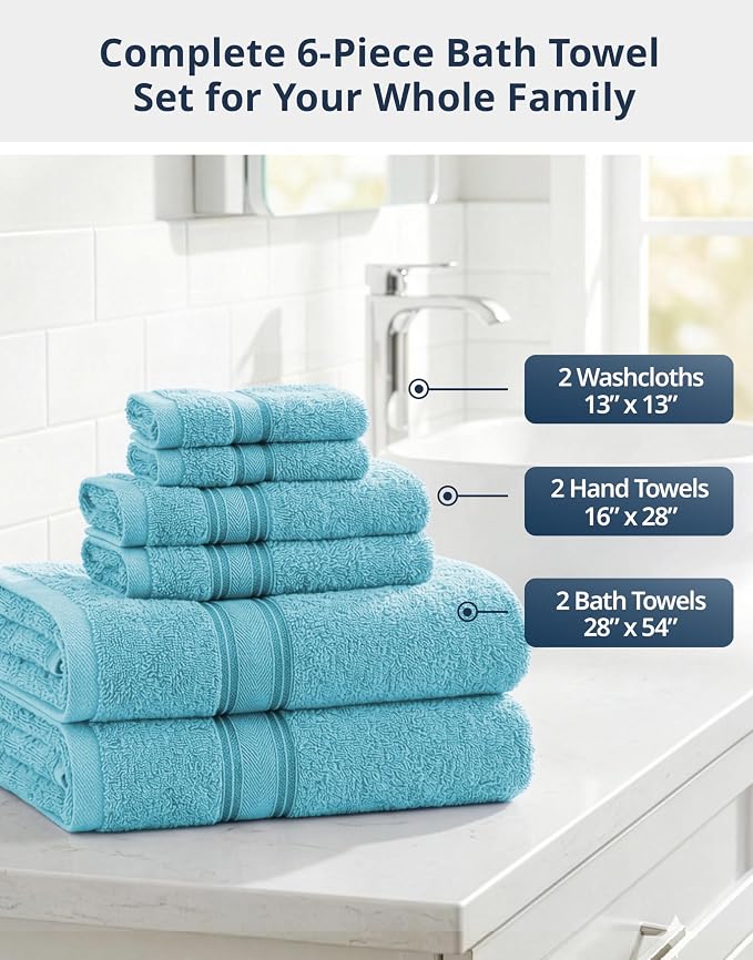 LANE LINEN Luxury Bath Towel Set - Image 4