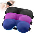 YIVIEW Sleep Mask for Back and Side Sleeper Pack of 3, 100% Light Blocking 3D by YIVIEW