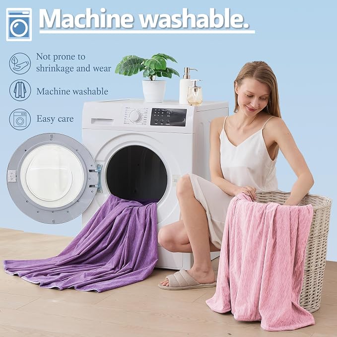 Cooling Blanket Queen Size, Cold Blanket Thin Lightweight Breathable Soft - Image 8