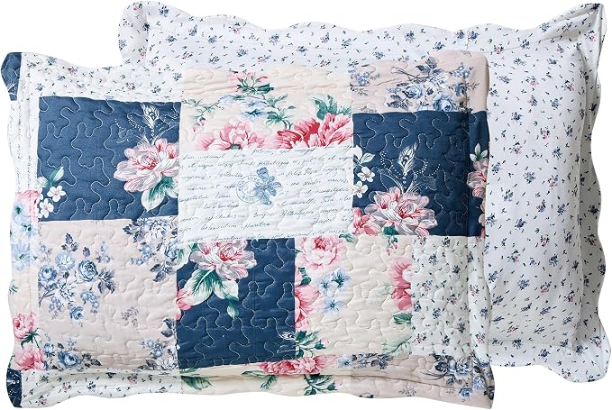 Brilliant Sunshine Roses in Beige Quilt Set, 3-Piece Bedding Sets, Lively - Image 6
