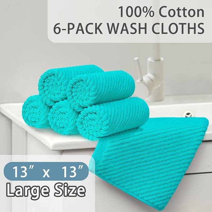 Turquoise Washcloths - Image 3