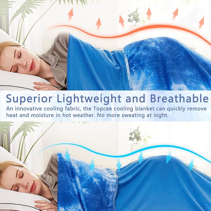Topcee Cooling Blanket for Hot Sleepers, Absorbs Heat to Keep Body Cool for - Image 5