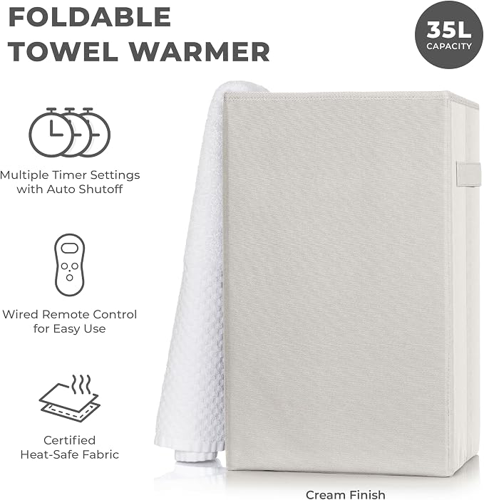 Zadro Foldable Towel Warmer, Folding Heat-Resistant Fabric, XLarge 35 Liter - Image 6