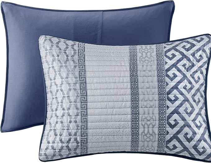 Madison Park Quilt Set Luxurious Jacquard Stripes Design - Image 10