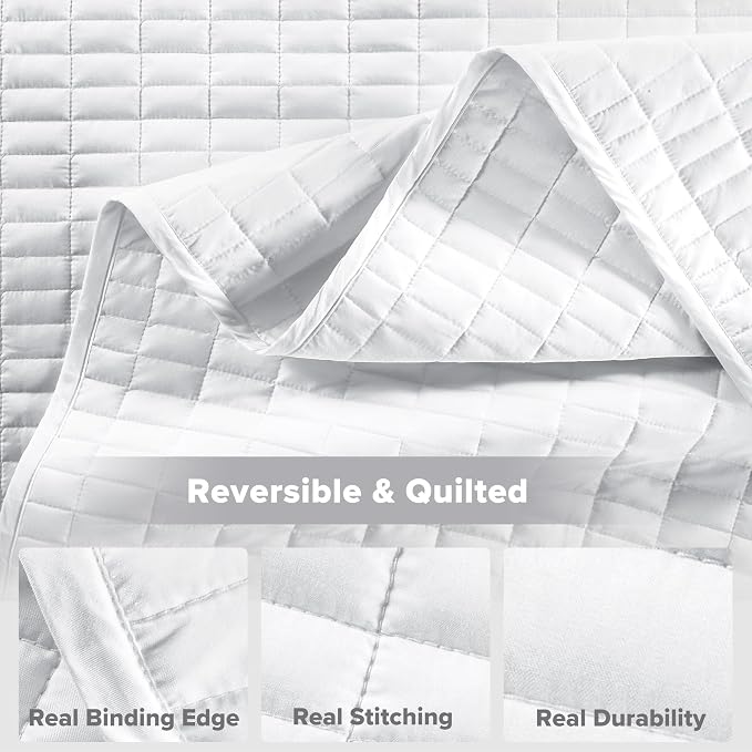 Comfort Spaces Kienna Quilt Set- Double Sided Stitching Design Summer Blanket - Image 6