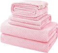 MaopaoBeauty Pink Towels 4 Piece Pink Towel Set, 35x70 in Extra Large Bath by BESTCHOICEFORYOU%EF%BC%81