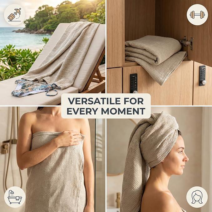 Pure 100% Linen Bath Towel - Image 5