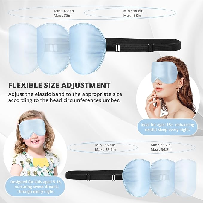 Silk Sleep Mask Eye Cover, 100% Real Natural Eye Mask - Image 2