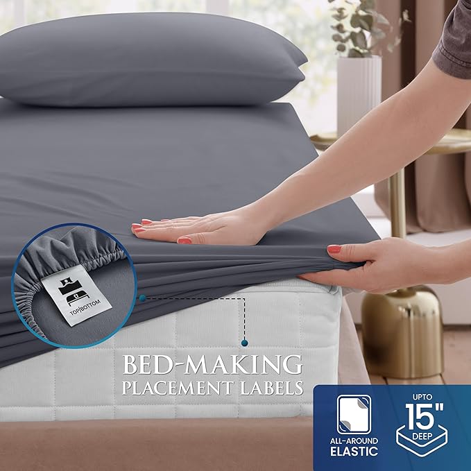 Utopia Bedding Twin XL Size 3 Piece Sheet Set - Image 3
