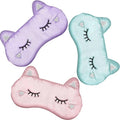 Haysandy 3 Pieces Sleep Mask for Kids Girls Cute Cat Sleeping Eye Cover Soft by Haysandy