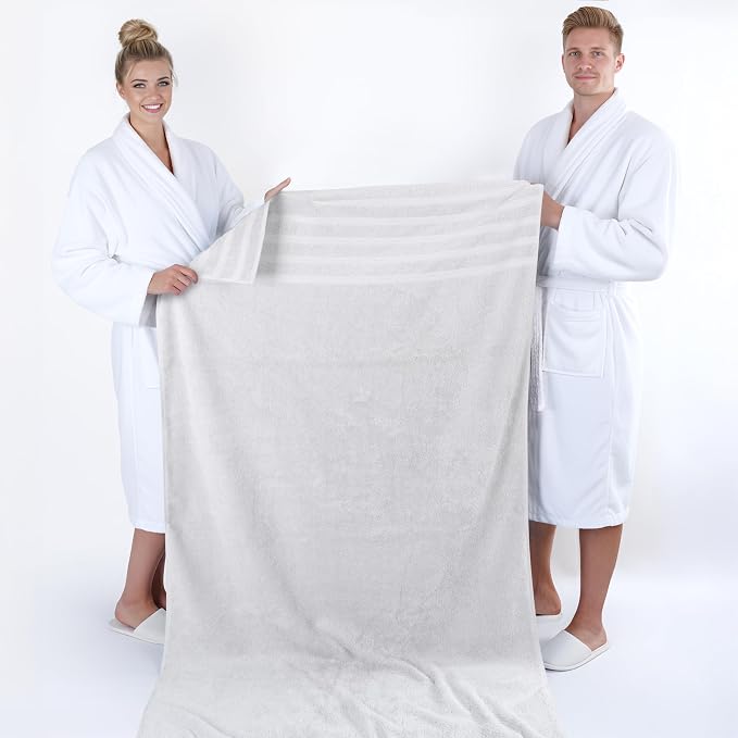 American Soft Linen 35x70 Jumbo Large Bath Towel, 600 GSM 100% Cotton Turkish - Image 5