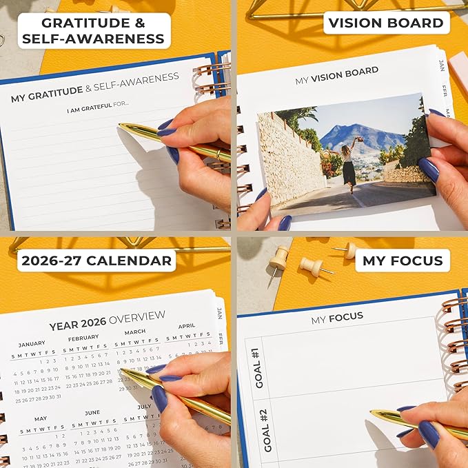 Clever Fox Dated Planner with Tabs 2026 – Weekly & Monthly Spiral Planner with - Image 6
