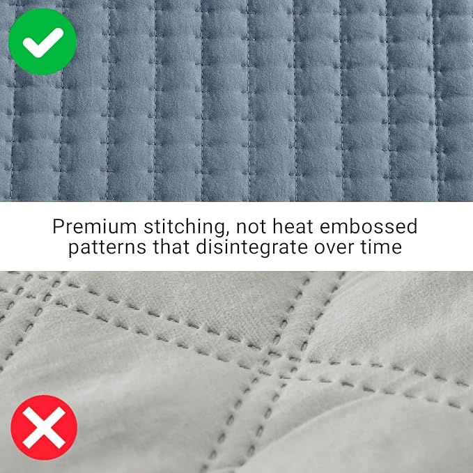 WRENSONGE Twin Quilt-2 Pieces Lightweight Bedspreads Oxford Blue Twin Quilt - Image 6