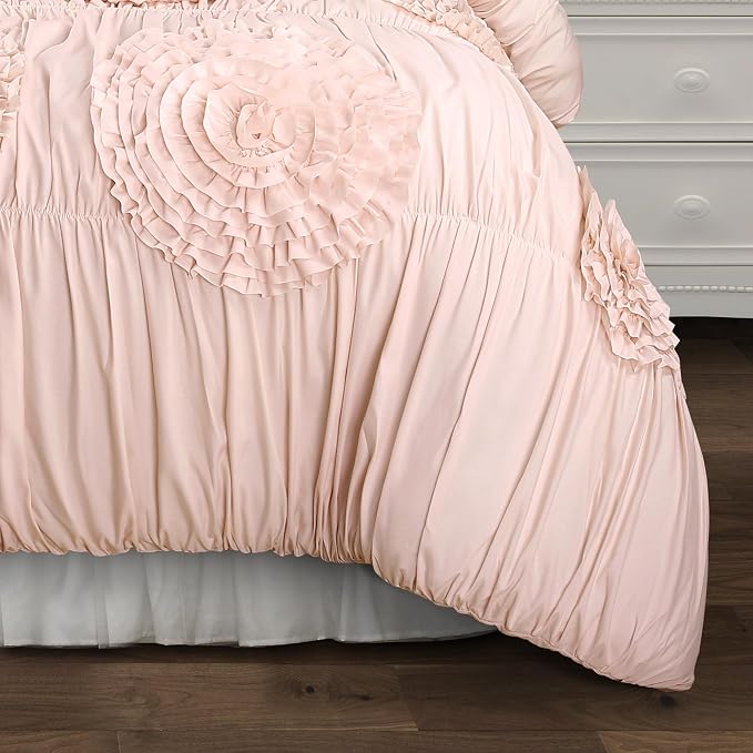 Lush Decor Serena Comforter Set, 2 Piece Set, Twin XL, Blush - Image 4