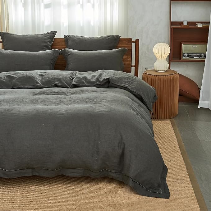 Simple&Opulence 100% Washed Linen Duvet Cover - Image 9