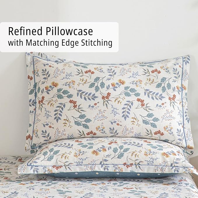 LEMIROE Botanical Cotton Comforter Queen Size - Image 4