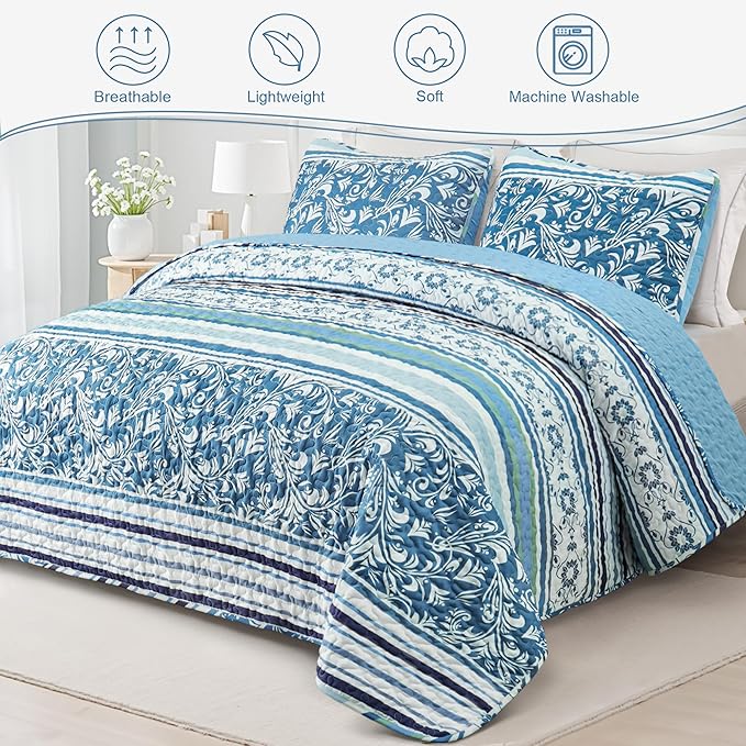 Exclusivo Mezcla Reversible Boho Quilts Queen Size - Image 2