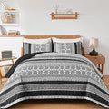 WONGS BEDDING Boho Quilt Set Full Size, Lightweight Microfiber Bedspread by WONGSBEDDING
