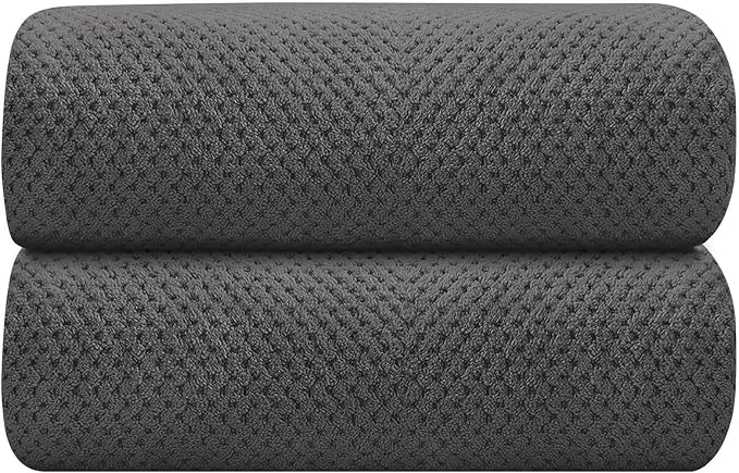 HOMEXCEL Grey Bath Towels 2 Pack, Microfiber Bathroom Towel, Super Soft Highly by HOMEXCEL