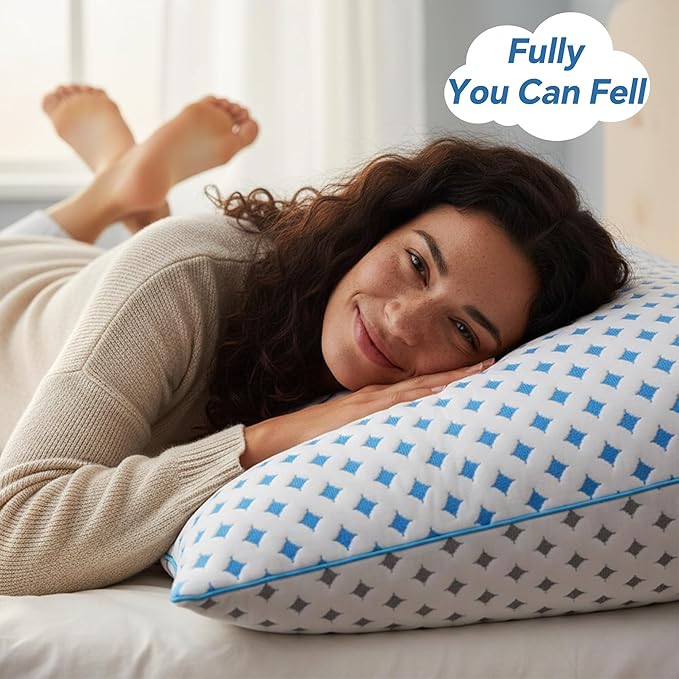 Memory Foam Pillows 2 Pack – Adjustable Loft Cooling Pillows Standard Size Set - Image 9