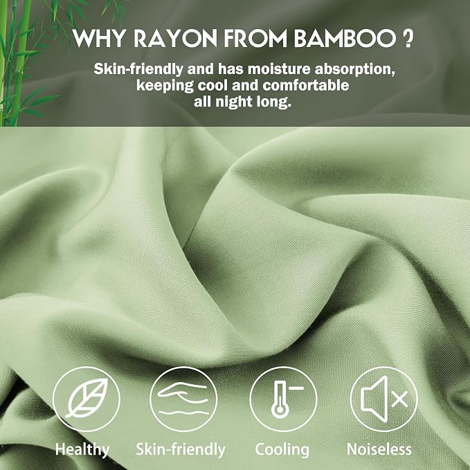 Pillowcases Queen Size 2 Pack, Cooling Viscose from Bamboo Pillow Cases - Image 2