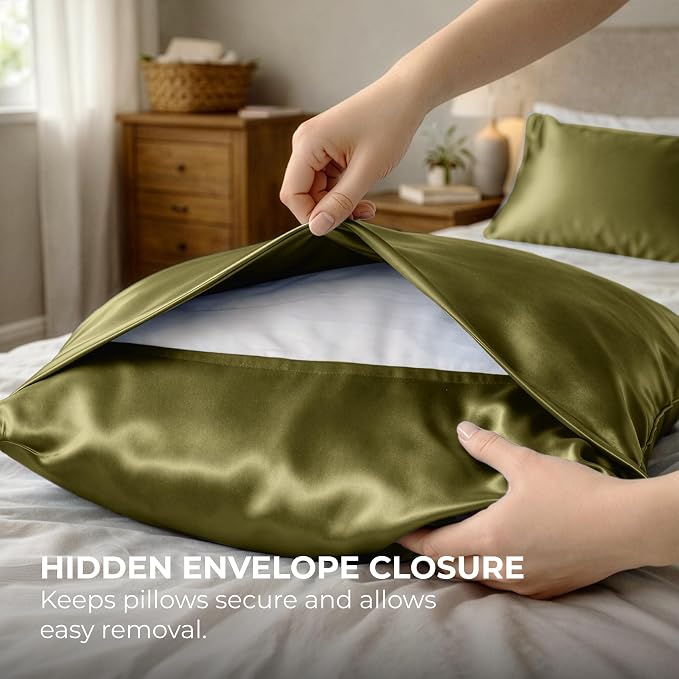 Pure Bedding Satin Pillowcase 2 Pack - Image 7