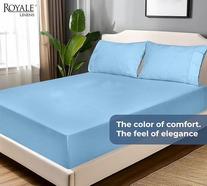 Royale Linen 100% Organic Cotton Fitted Sheet - Image 9