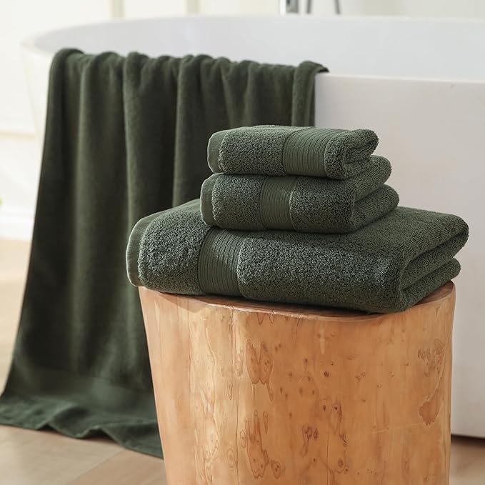 27x55 Bath Towel 100 Percent Cotton 650GSM Luxury Super Soft Absorbent Bathroom - Image 3