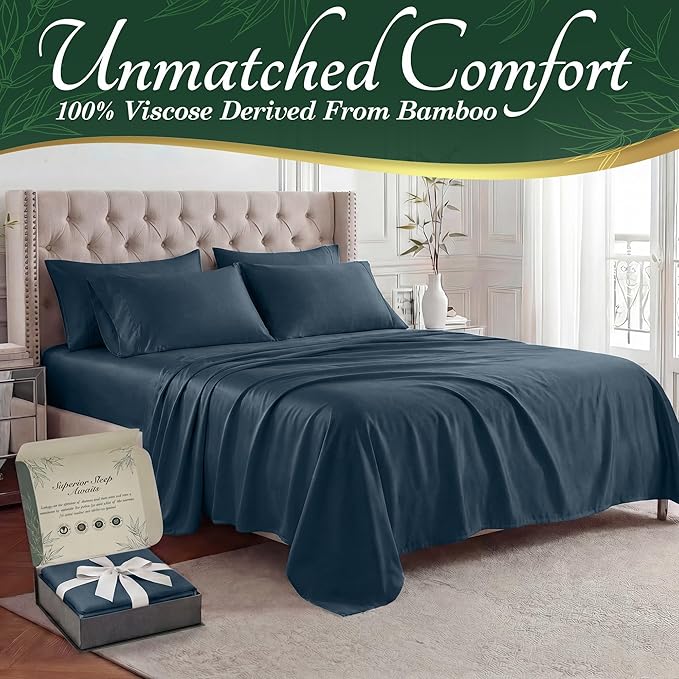 DECOLURE 100% Viscose Derived from Bamboo Sheets Full Size - Image 2