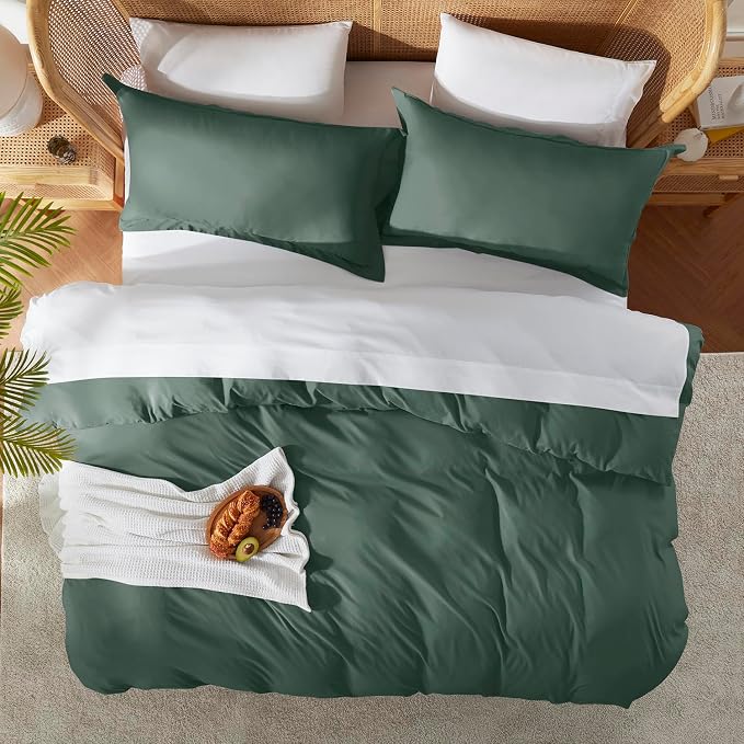 Nestl Forest Green California King Duvet Cover Sets - Image 5