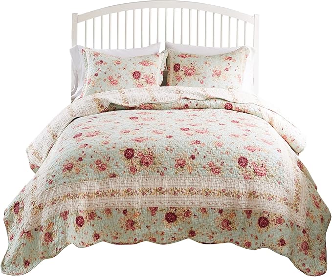 Greenland Home Antique Rose 100% Cotton Heirloom-Quality Quilt Set, 3-Piece by GreenlandHome