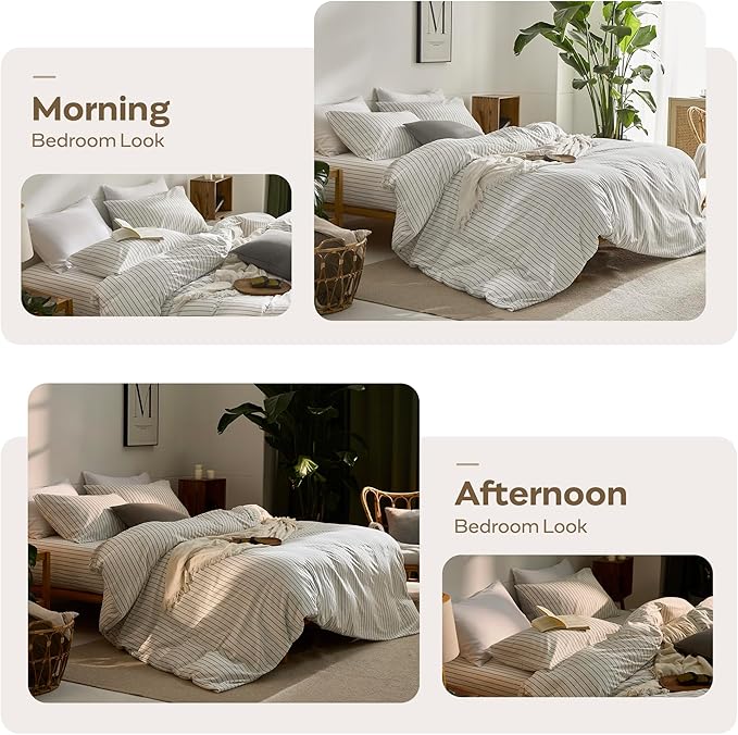 JELLYMONI Striped Duvet Cover Set - Image 6