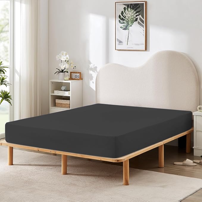 HBHLFZ Full Fitted Sheet Only, Soft Breathable Bottom Sheet by HBHLFZLuxuryHomeLife