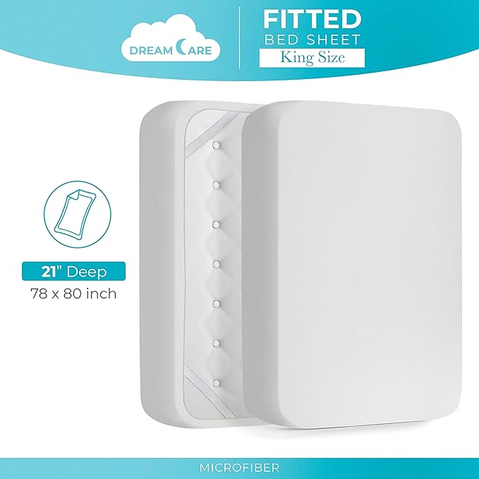 DREAMCARE King Fitted Sheet - Image 4