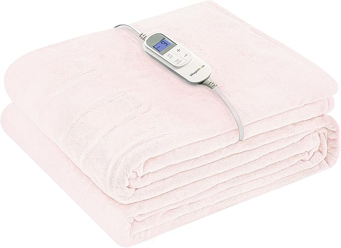 Wapaneus Foot Pocket Heated Blanket Electric Throw by Wapaneus
