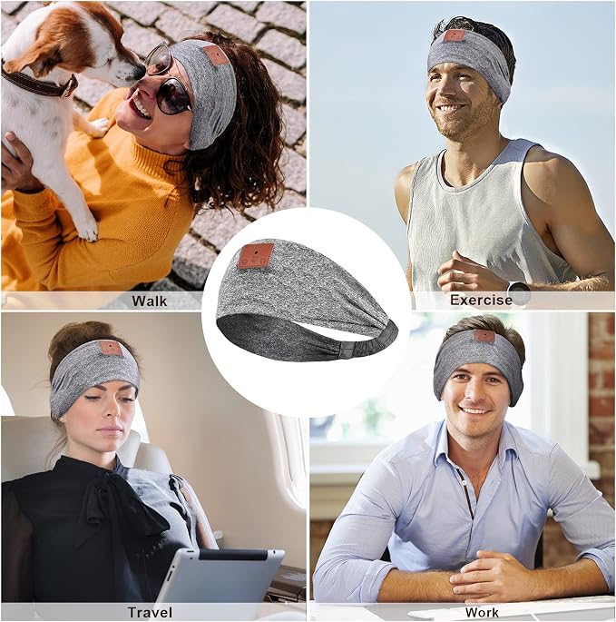 2-Pack Sleeping Headphones Bluetooth Headband, Wireless Headband Headphones - Image 6