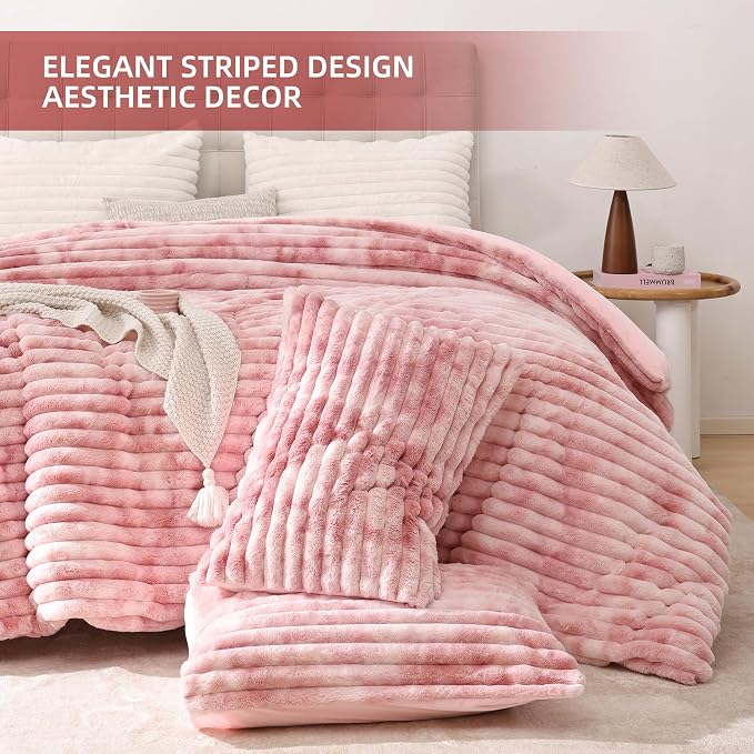 Smoofy Fluffy Full Size Comforter Sets 3 Pieces - Image 3
